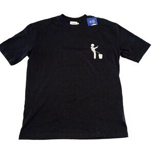 NWT CRAISER Jeans Wear Black Organic Cotton Short Sleeve T-Shirt Men's Large L